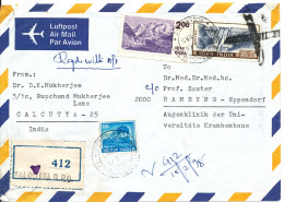 India Registered Air Mail Cover Sent To Germany 1978 ?? - Posta Aerea