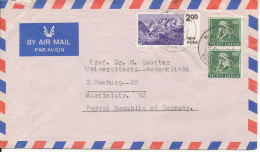 India Registered Air Mail Cover Sent To Germany 1981 ?? - Corréo Aéreo