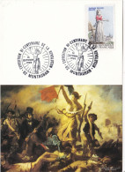 Carte Maximum 14 10 1989 Exposition Bicentenaire De La Révolution Française Montauban - 1980-1989