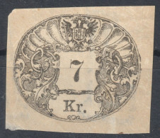 Bill Of Exchange CUT - 1860 Austria - Revenue Fiscal Tax Stamp - 7 Kr. - Used Cut - Fiscaux