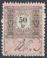 1879  Austria - Revenue Fiscal Tax Stamp - 50 Kr. - Used - Stempel Marke - Fiscaux