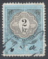 1879  Austria - Revenue Fiscal Tax Stamp - 2 Kr. - Used - Stempel Marke - Fiscaux