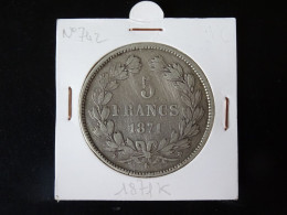 France, 5 Francs République Française 1871K - 1870-1871 Regering Van Nationale Verdediging