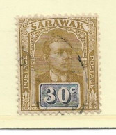 SARAWAK 1922 30c SG 71 FINE USED TOP VALUE OF THE SET Cat £4.25 - Sarawak (...-1963)