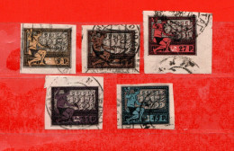 Russia -° 1922 - 5^ Anniversaire De République Des Soviets. Yv. 170 à 174.    Used, - Used Stamps