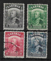SARAWAK 1941 2c, 3c, 8c, 15c SG 107a, 108a, 112a, 115a FINE USED Cat £22+ - Sarawak (...-1963)