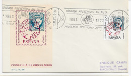 3765  FDC Barcelona 1973, Cruzada Prevención En Ruta , Prudencia Disciplina , Cortesia - FDC