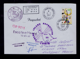 Sp9710 F.A.A.F. Expedition Escale A Heard Island  Maps (mail Post Bord) PAQUEBOT Transports Bateaux Mailed 1997 - Autres (Mer)
