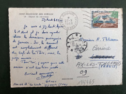 CP Pour La FRANCE TP DAMERDJOG 20F OBL.MEC27-9 1968 DJIBOUTI - Covers & Documents