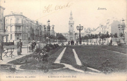 BELGIQUE - Anvers - L'Avenue Et Gare Du Sud - Carte Postale Ancienne - Antwerpen