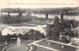 FRANCE - 75 - Paris - Panorama Du Jardin Des Tulleries Et De La Rue De Rivoli - Carte Postale Ancienne - Parken, Tuinen