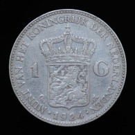 Pays Bas / Netherlands, Wilhelmina, 1 Gulden, 1924, Argent (Silver), TTB (EF), KM#161.1 - 1 Florín Holandés (Gulden)