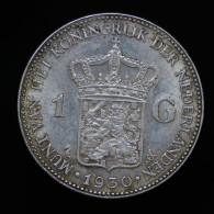 Pays Bas / Netherlands, Wilhelmina, 1 Gulden, 1930, Argent (Silver), SUP (AU), KM#161.1 - 1 Florín Holandés (Gulden)