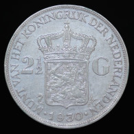 Pays Bas / Netherlands, Wilhelmina I, 2 1/2 Gulden, 1930, , Argent (Silver), SUP (AU), KM#165 - 2 1/2 Florín Holandés (Gulden)