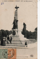 CPA 26 : CREST - Le Monument Aux Morts - Dos écrit   Voyagée 08/08/1924 - - Crest