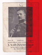 STEENHUFFEL -  J. Van Doorslaer - Aandenken Oorlog 1914-18 En 1940-45 - Gewezen Schoolhoofd Te Steenhuffel - Documents