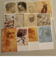 Leonardo Da Vinci Postcard Collection (12 Items) - Editori Innocenti Firenze - Size 15x10 Cm. Aprox. - Unused Stamps