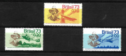 BRAZIL 1973 SANTOS DUMONT AVIATION PIONEER BALLON PLANE MINT NH - Oblitérés