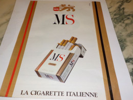 ANCIENNE PUBLICITE CIGARETTE ITALIENNE MS  1987 - Other & Unclassified