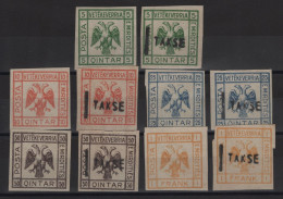 Albanie - 1921 - Lot De 5 Timbres + 5 Timbres Surcharges - Neufs Sans Gomme - Albanie