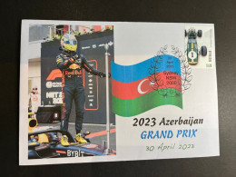 (3 Q 8) Formula One - 2023 Azerbaijan Grand Prix - Winner Sergio Pérez 30 April 2023) With RACE-CAR Stamp - Altri & Non Classificati