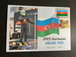 (3 Q 8) Formula One - 2023 Azerbaijan Grand Prix - Winner Sergio Pérez 30 April 2023) With UN Flag Stamp - Altri & Non Classificati
