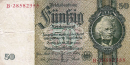Germany 50 Reichsmark 1933 VF P-182a "free Shipping Via Registered Air Mail" - 100 Reichsmark