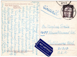 65723 - Bund - 1973 - 70Pfg Heinemann EF A LpAnsKte ERLANGEN -> Baltimore, MD (USA) - Lettres & Documents