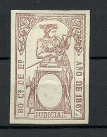 ESPANA Spain 1867 Sello Paper Stamp 80 Cs De E. Revenue Tax Judicial - Fiscali-postali