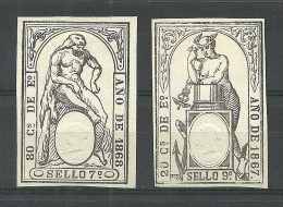 ESPANA Spain 1867-1868 Sello Paper Stamps - Steuermarken/Dienstmarken