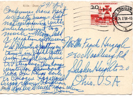 65730 - Bund - 1958 - 20Pfg Trier EF A AnsKte KOENIGSWINTER -> Shoher Heights, OH (USA) - Lettres & Documents