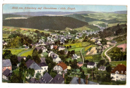 Allemagne--SCHNEEBERG --1927--Blickvon Schneebergauf Oberschlema I Sachs. Erzged....colorisée..timbre..cachet. - Schneeberg