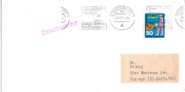 L65738 - Bund - 1972 - 50Pfg Unfallschutz EF A DrucksBf DUESSELDORF - ... -> Chicago, IL (USA) - Lettres & Documents