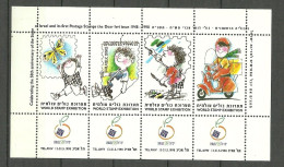ISRAEL Tel Aviv 1998 World Stamp Exhibition Adverstising Block S/S MNH - Esposizioni Filateliche
