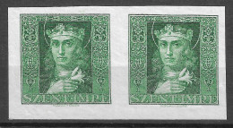 MAGYAR Hungary 2 STAMP ESSAYS OF Szent Imre ROYAL PRINCE BY Endre Horvát  IMPERFORATED NEVER ISSUED RARE - Errors, Freaks & Oddities (EFO)