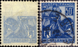 FRANCE - 1929 - Yv.257 50c Jeanne-d'Arc RECTO-VERSO Partiel - Oblitéré TB - Used Stamps