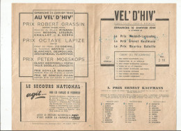 CYCLISME : VEL ' D ' HIV ' : LE DIMANCHE 9 FEVRIER 1947 : LE PROGRAMME - Programmes