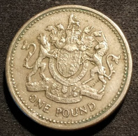 GRANDE BRETAGNE - 1 POUND 1983 - Elizabeth II - 2e Effigie - Armes Royales - Laiton - KM 933 - 1 Pond