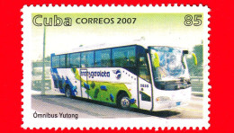 CUBA - Usato - 2007 - Trasporto Pubblico - Autobus - Omnibus Yutong - Taxis And Buses - 85 - Used Stamps