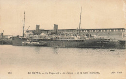 Le Havre * Le Paquebot LA SAVOIE Et La Gare Maritime * Navire Bateau - Port