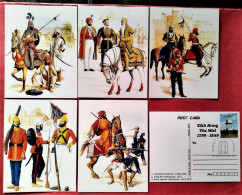 India WWI / SIKHISM "Sikh Army – The Misl 1799-1849" - Indians In First World War Complete Set Of 10 Picture Post Cards - Lettres & Documents