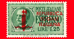 Nuovo - MNH - ITALIA - Rep. Sociale - 1944 - Effigie Di Vittorio Emanuele III Soprastampato - ESPRESSI - 1.25 - Express Mail