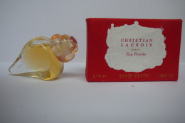 CHRISTIAN LACROiX" EAU FLORALE" MINI EDT 5 ML   VOIR ET LIRE !! - Miniatures Femmes (avec Boite)