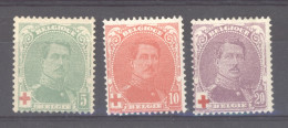 BE 0335  -  Belgique  :  COB 129-31  * - 1914-1915 Croix-Rouge