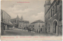 82 MONTAIGU-du-QUERCY  La Mairie - L'Eglise Et La Place - Montaigu De Quercy