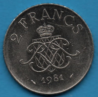 MONACO 2 FRANCS 1981 KM# 157 Prince Rainier III - 1960-2001 Nouveaux Francs
