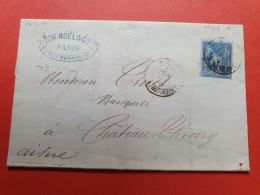 Lettre Avec Texte De Paris Pour Château Thierry En 1880, Ambulant Au Dos - Réf 236 - 1877-1920: Semi Modern Period