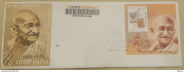 INDIA 2013 MAHATMA GANDHI MS First Day Cancelled Franked On Issue Date REGISTERED SPEED POST COVER As Per Scan - Covers & Documents