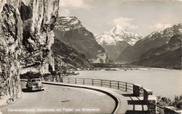 SUISSE - S15133 - Vierwaldstättersee Axenstrasse Mit Flüelen Und Bristenstock - Automobile Peugeot 203 - CPSM 14x9 Cm - Flüelen