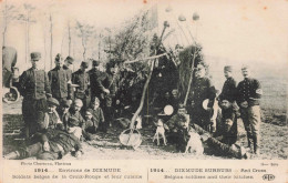 BELGIQUE - S15135 - 1914 - Environs De Dixmude Soldats Belges De La Croix Rouge Et Leur Cuisine - Militaire - Diksmuide